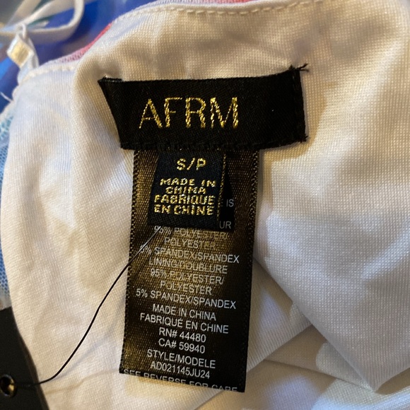 Afrm dress. Size small.colors blue and mint - Picture 7 of 8